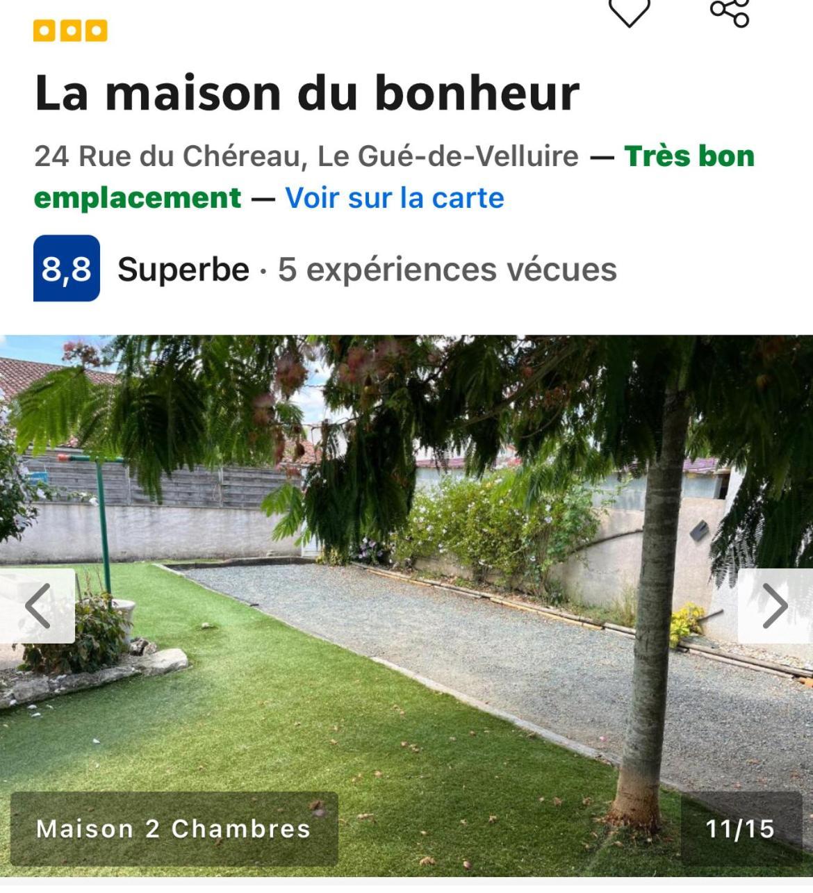 La Maison Du Bonheur Le Gué-de-Velluire Exterior foto